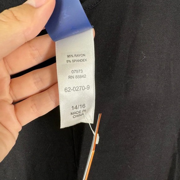 Swimsuits for all Black Dress Hi Low Ruffle Hem Midi Length Womens Size 14/16 - Picture 6 of 7